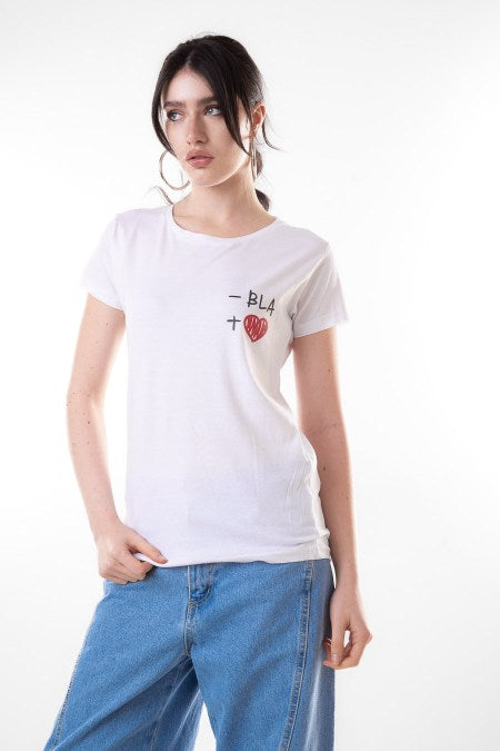 "-BLA +HEART" T-SHIRT