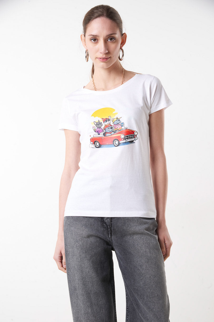 "DOGS TRAVELING AT SUNSET" T-SHIRT