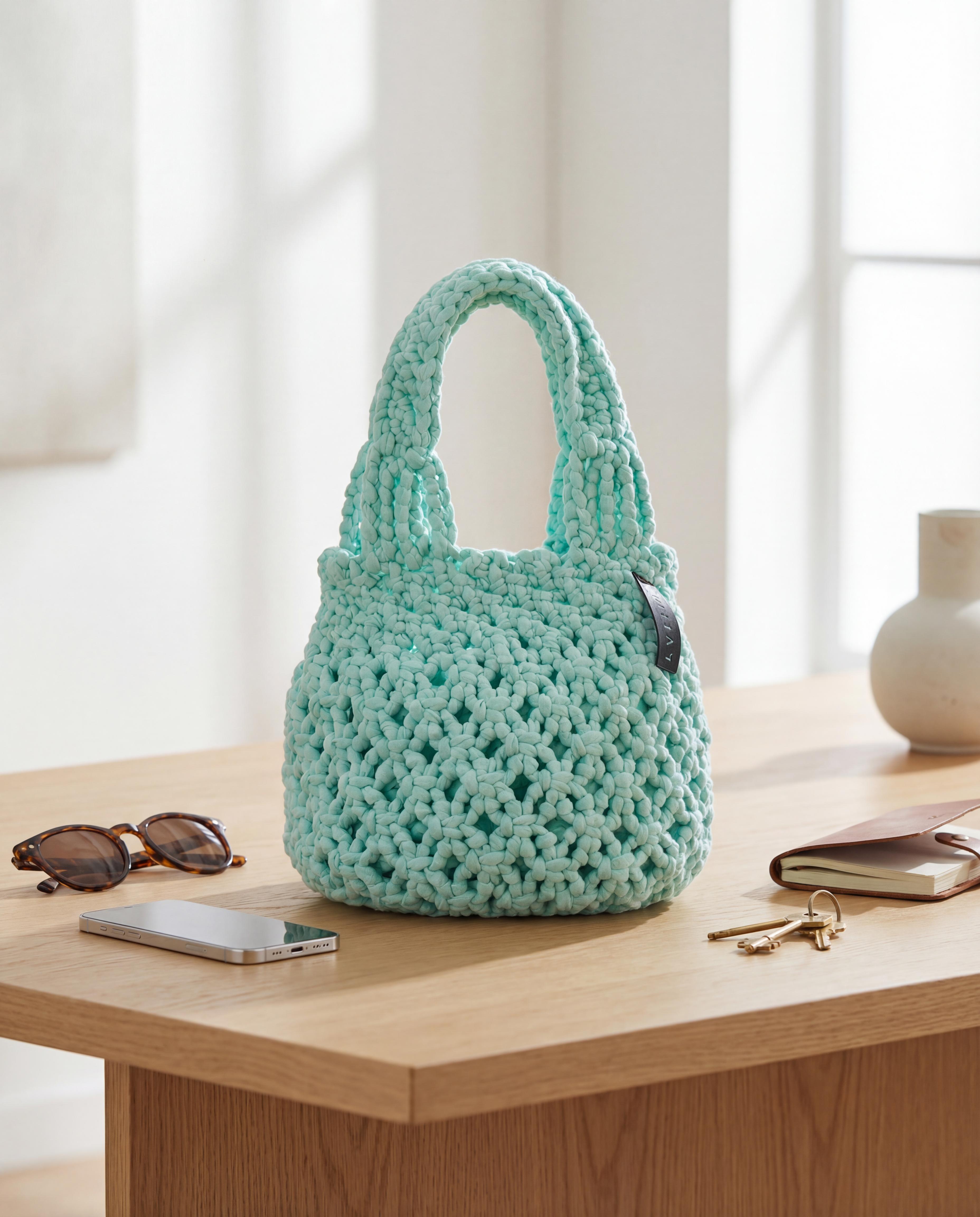 ANA – okrugla pletena torbica za svaki dan