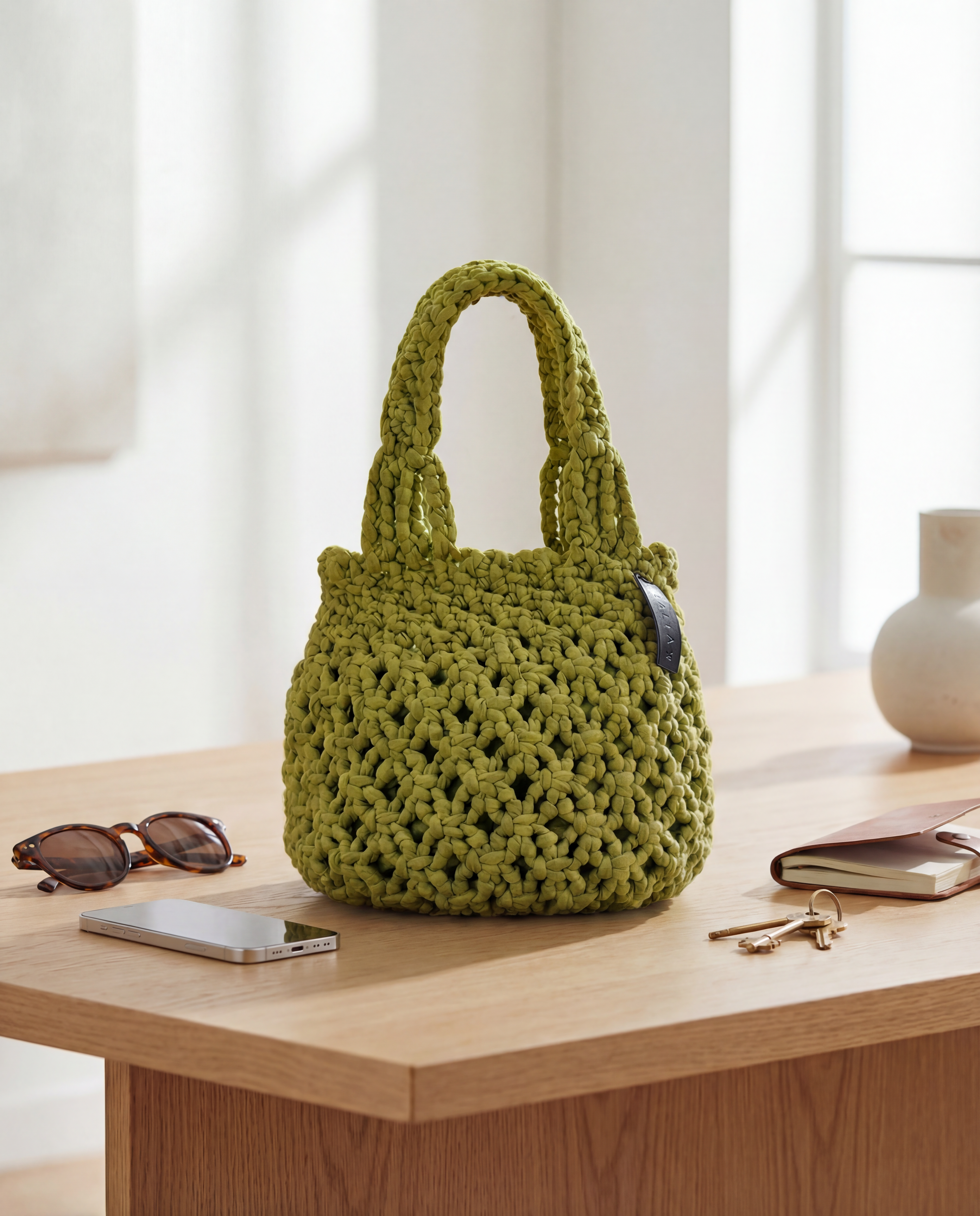 ANA – okrugla pletena torbica za svaki dan